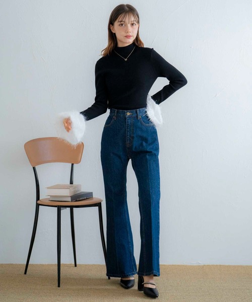 「NOELA」 タートルネックニット フリー ブラック レディース_画像7