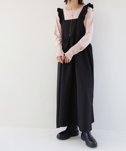 「Crisp」 キャミソールワンピース FREE ブラウン レディース_画像4