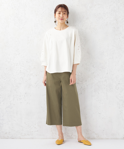 「Petit Honfleur」 スラックス 67 ネイビー レディース_画像9