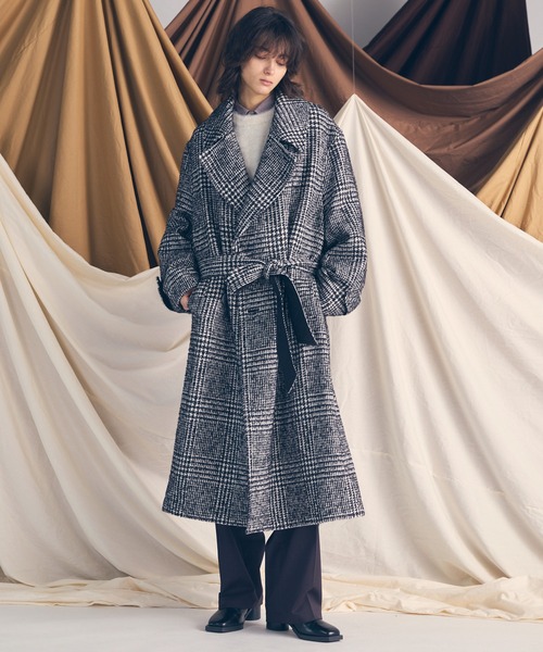 【モヘヤ混】メゾンスペシャル　セーター　ニット　ストライプ　オーバークルーネック MAISON SPECIAL（メゾンスペシャル） セーター ニット 「UNISEX」Prime