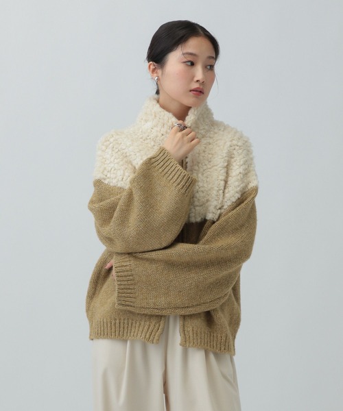 LEPSIM（レプシィム） カーディガン 3.5ゲージ切り替えZIPカーディガン