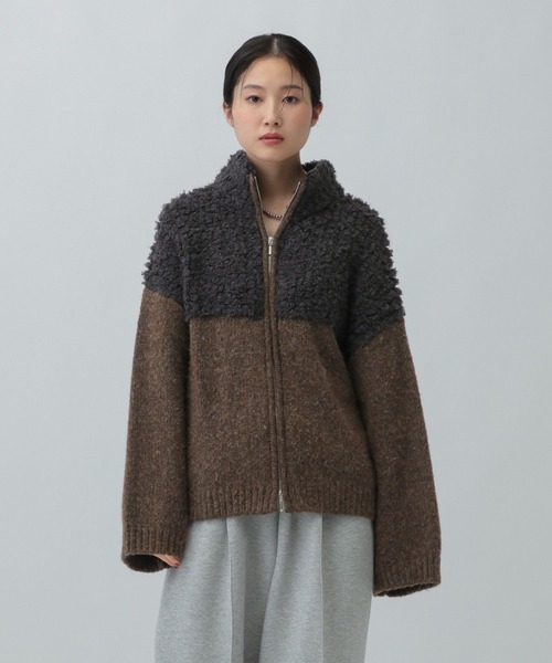 LEPSIM（レプシィム） カーディガン 3.5ゲージ切り替えZIPカーディガン