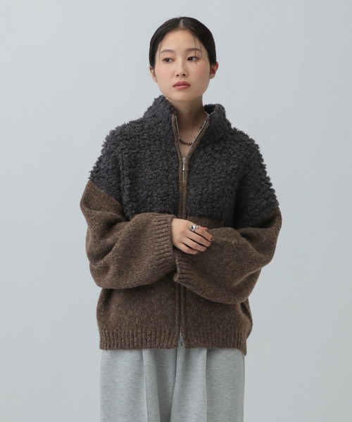 LEPSIM（レプシィム） カーディガン 3.5ゲージ切り替えZIPカーディガン