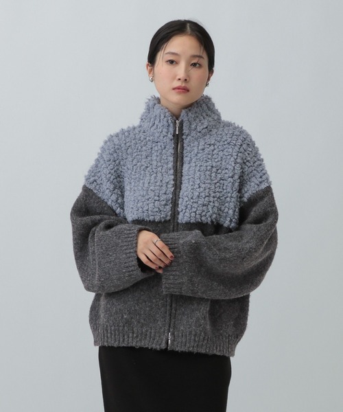 LEPSIM（レプシィム） カーディガン 3.5ゲージ切り替えZIPカーディガン