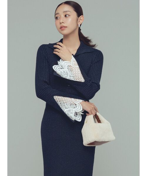 LAGUNAMOON（ラグナムーン） ワンピース ラメブレンドレースカフス