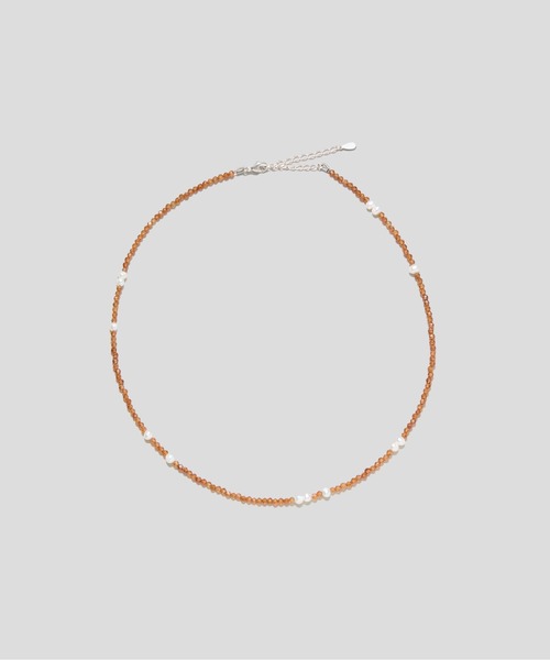 ネックレス LAPUIS(ラピュイ) Silver925 by LAPUIS ／ Pearl ＆ stone necklace レディースの画像