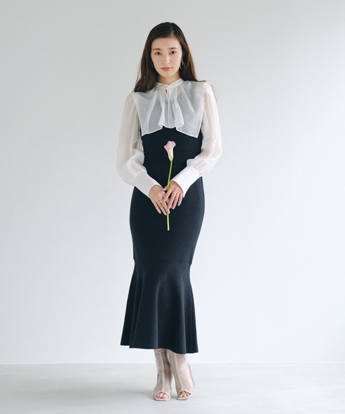 SNIDEL（スナイデル） ニットワンピース ONE SIZE グレー レディース