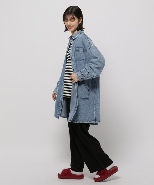 niko and…（ニコアンド） デニムジャケット FREE ブルー レディース