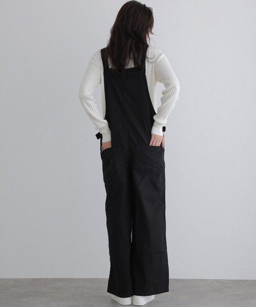 「ElegChic」 「LARU」オーバーオール M ブラック レディース_画像4