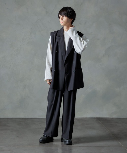 「Nilway」 スラックス LARGE ネイビー メンズ_画像9