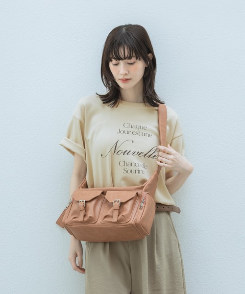 LAKOLE（ラコレ） ショルダーバッグ バッグ ダブルベルトポケットワン