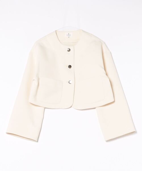 ランバン/ジャケット　38 LANVIN en Bleu 「LANVIN Bleu」 ノーカラージャケット 38 オフ