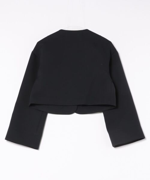 「LANVIN en Bleu」 ノーカラージャケット 38 オフホワイト レディース_画像2