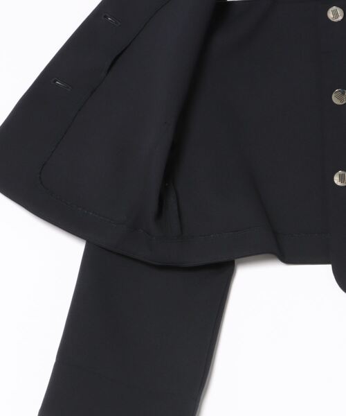 「LANVIN en Bleu」 ノーカラージャケット 38 オフホワイト レディース_画像3