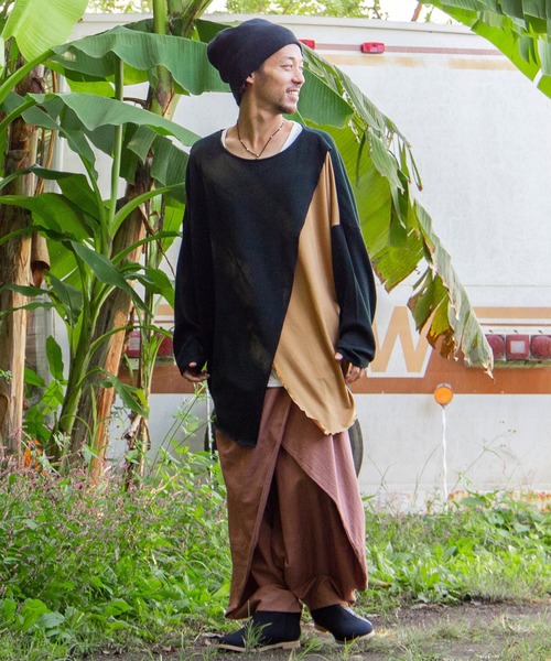 「チャイハネ」 長袖Tシャツ FREE ブラック メンズ_画像3