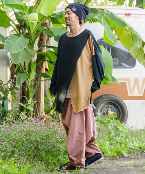 「チャイハネ」 長袖Tシャツ FREE ブラック メンズ_画像4