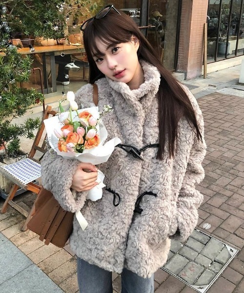 LACーVERT コート アウター もこもこフェイクファーコート レディース