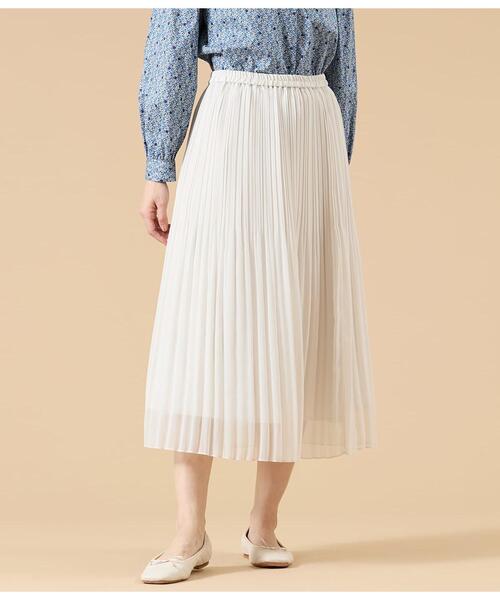 【NEW】ニューヨーカー（NEWYORKER）/シフォンジョーゼット プリーツスカート NEWYORKER（ニューヨーカー） スカート シフォンジョーゼット プリーツ