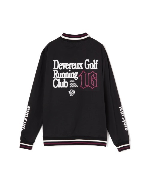 DEVEREUX GOLF tシャツ 16Runclub ストライプリブモック メンズ