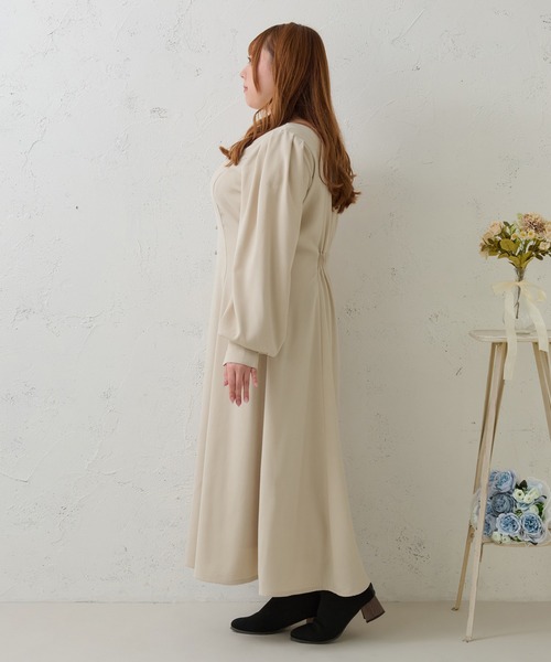 Louiosy（ルオシー） ワンピース 「大きいサイズ」ボタンデザイン