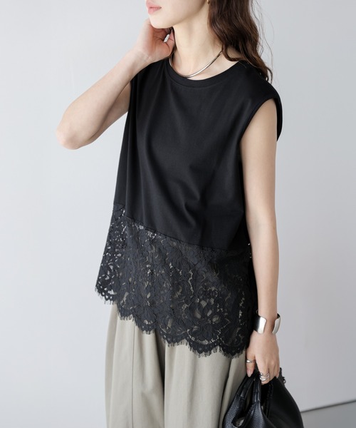 JUSGLITTY - JUSGLITTY裾レースプルオーバー SUGAR BISKET（シュガービスケット） tシャツ 選べる4タイプ・裾レース