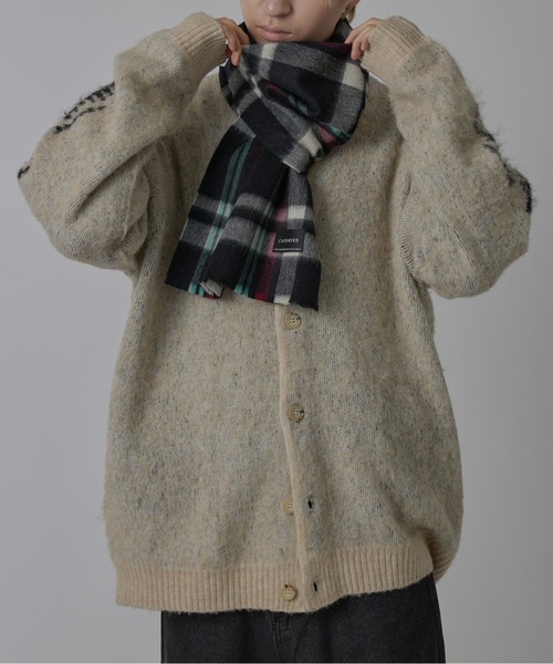 「SETUP7」 マフラー FREE グレー メンズ_画像6