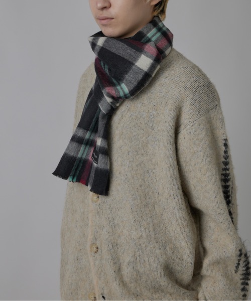 「SETUP7」 マフラー FREE グレー メンズ_画像7