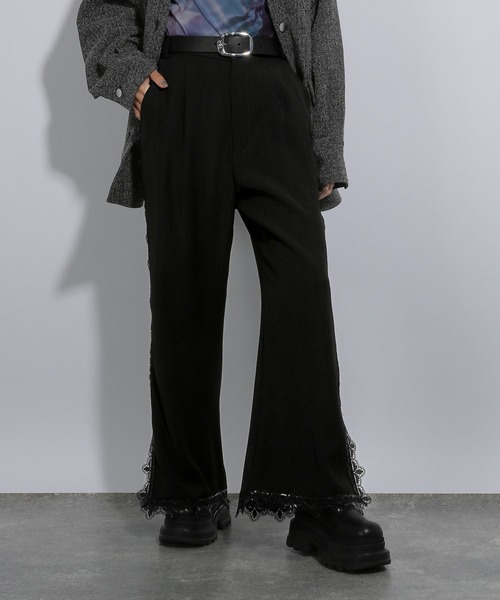 「HARE」 ブーツカットパンツ FREE グレー レディース_画像8