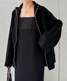 「COLLAGE GALLARDAGALANTE」 ニットカーディガン FREE ブラック レディースの画像4