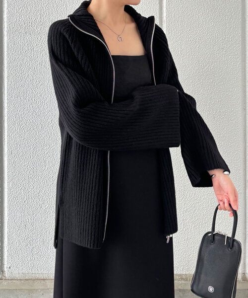 「COLLAGE GALLARDAGALANTE」 ニットカーディガン FREE ブラック レディースの画像7
