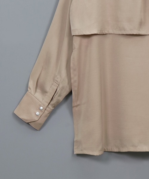 「&g'aime」 長袖シャツ FREE ベージュ レディース_画像4
