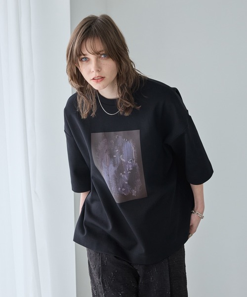 「Spielio」 半袖Tシャツ L ブラック メンズ_画像3