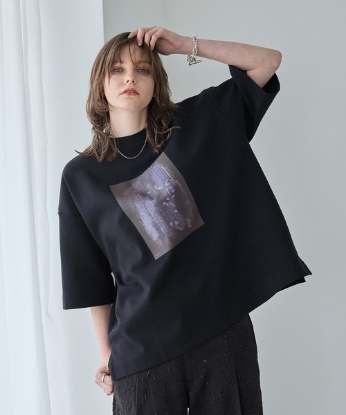 「Spielio」 半袖Tシャツ L ブラック メンズ_画像4