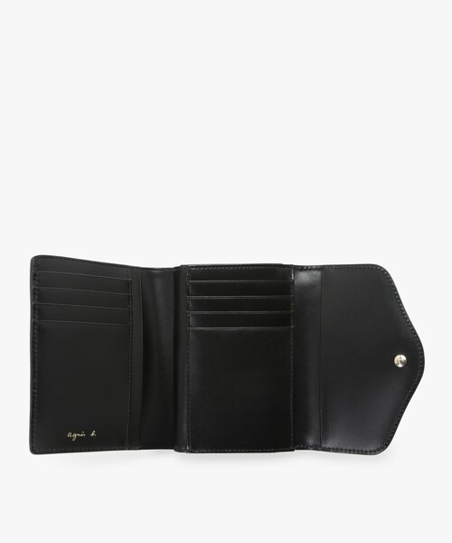 美品　agnes b. ava レザー 三つ折りウォレット agnes b.（アニエスベー） 財布 レザー 三つ折り ウォレット ”ava