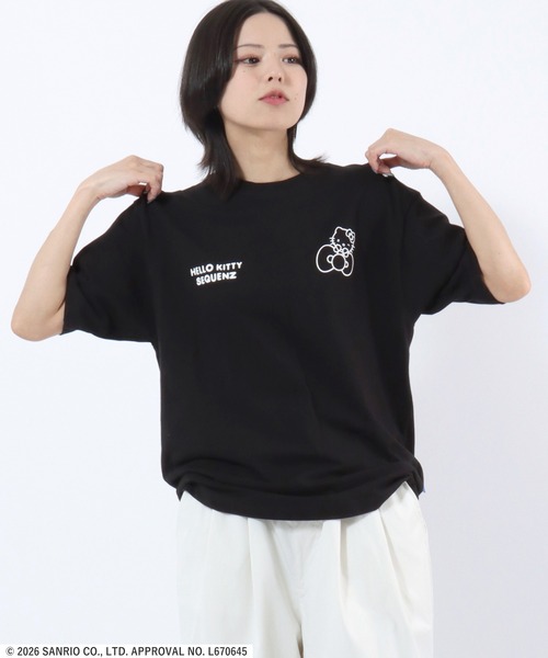 sanrio（サンリオ） tシャツ 半袖 HELLO KITTY EMBROIDERY TEE/ハロー