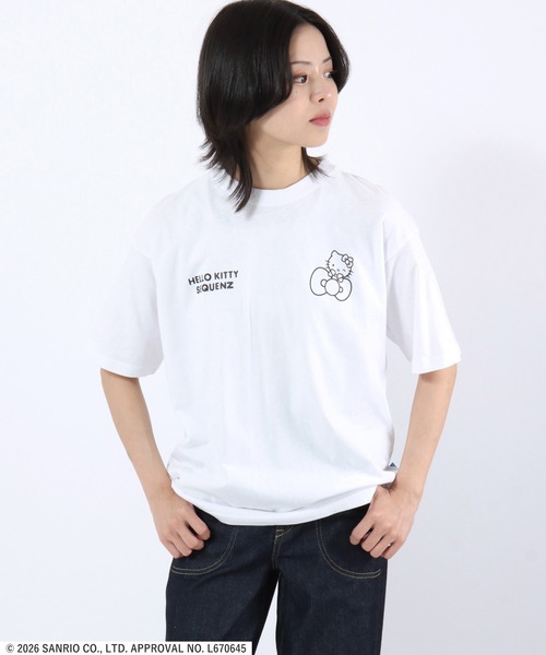 sanrio（サンリオ） tシャツ 半袖 HELLO KITTY EMBROIDERY TEE/ハロー