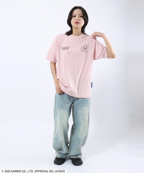 新品未開封＊サンリオハウス ハローキティ ワンポイントTシャツ ピンク sanrio（サンリオ） tシャツ 半袖 HELLO KITTY EMBROIDERY TEE/ハロー