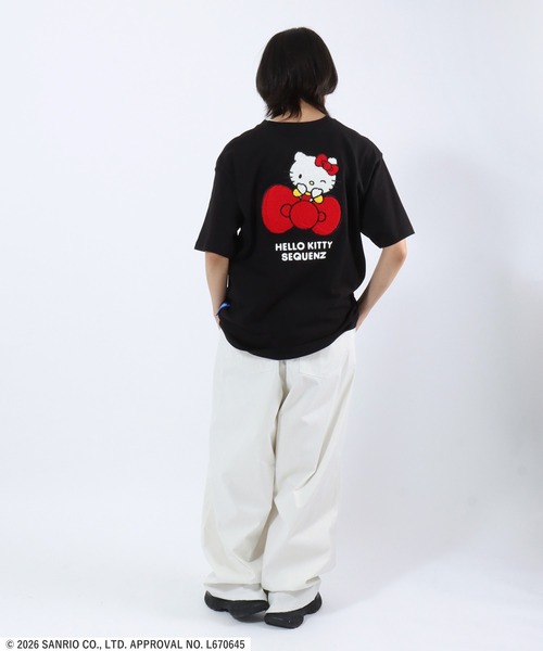 sanrio（サンリオ） tシャツ 半袖 HELLO KITTY EMBROIDERY TEE/ハロー