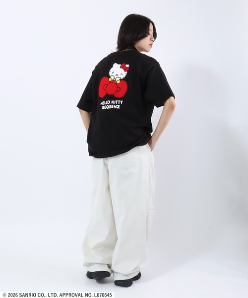sanrio（サンリオ） tシャツ 半袖 HELLO KITTY EMBROIDERY TEE/ハロー