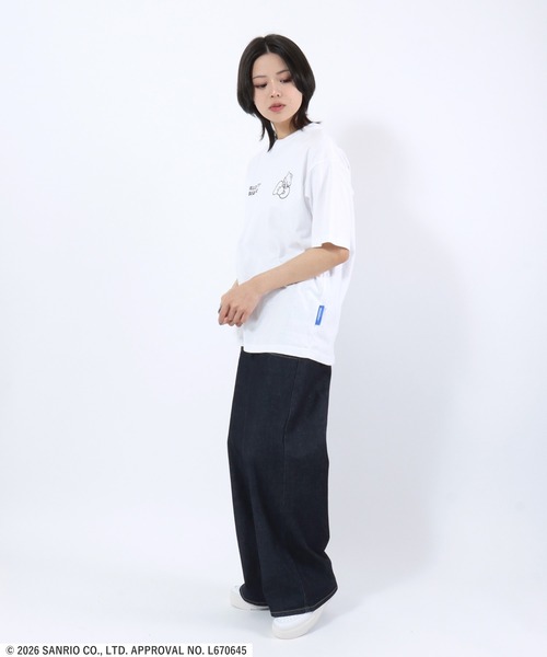 sanrio（サンリオ） tシャツ 半袖 HELLO KITTY EMBROIDERY TEE/ハロー