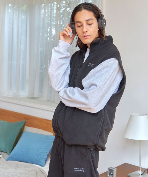 「FFEIN」 イージーパンツ MEDIUM ブラック メンズ_画像3