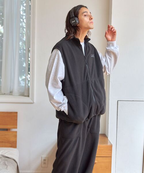 「FFEIN」 イージーパンツ MEDIUM ブラック メンズ_画像6