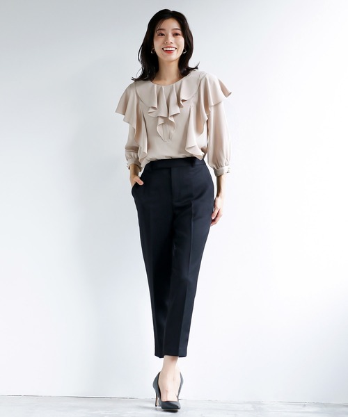 「WHITE JOOLA」 長袖ブラウス M ブルーグレー レディース_画像5