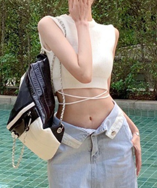 「GLAMOROUS JANE」 ノースリーブニット FREE ホワイト レディース_画像8