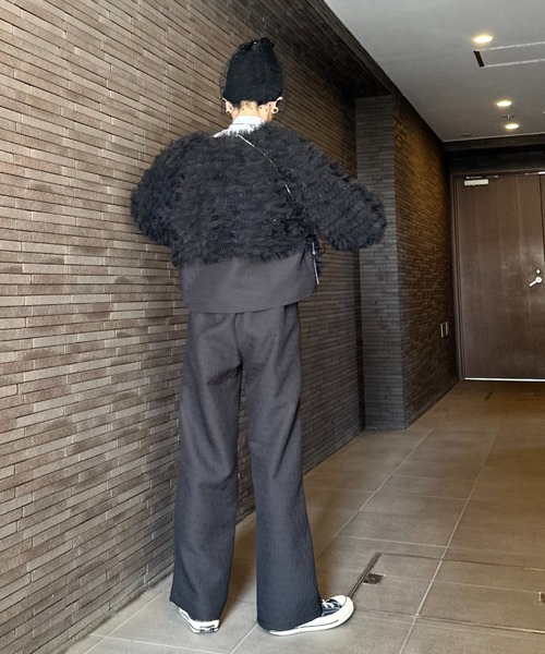 「PERNA」 ノーカラージャケット FREE ホワイト レディース_画像7