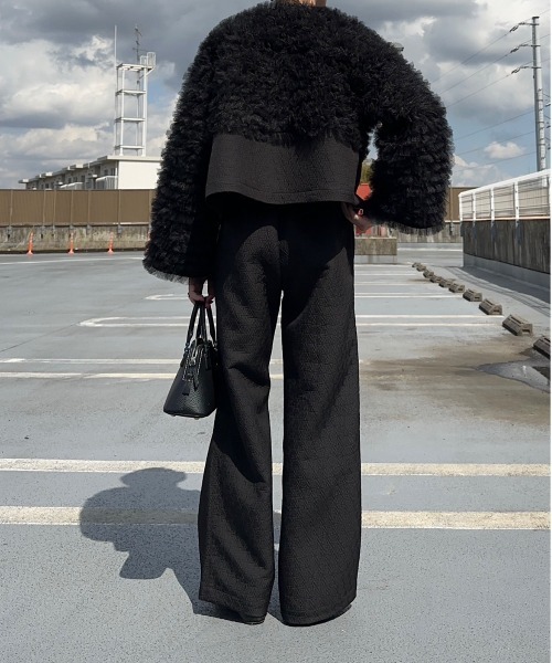 「PERNA」 ノーカラージャケット FREE ホワイト レディース_画像9