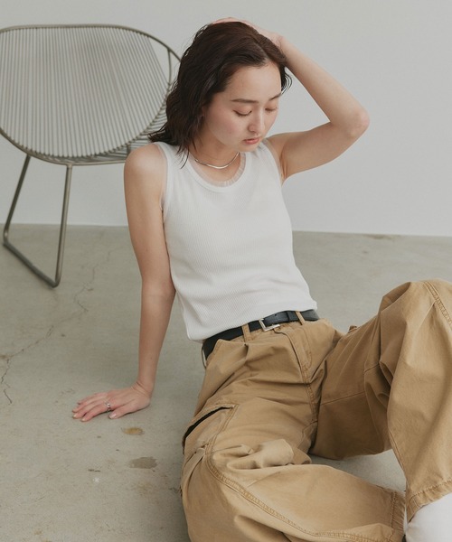 ad thie（アドティエ） uvカット タンクトップ ノースリーブ チュール