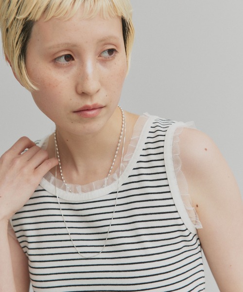 ad thie（アドティエ） uvカット タンクトップ ノースリーブ チュール