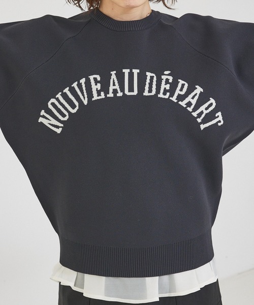 「abahouse mavie」 長袖ニット フリー チャコールグレー レディース_画像3