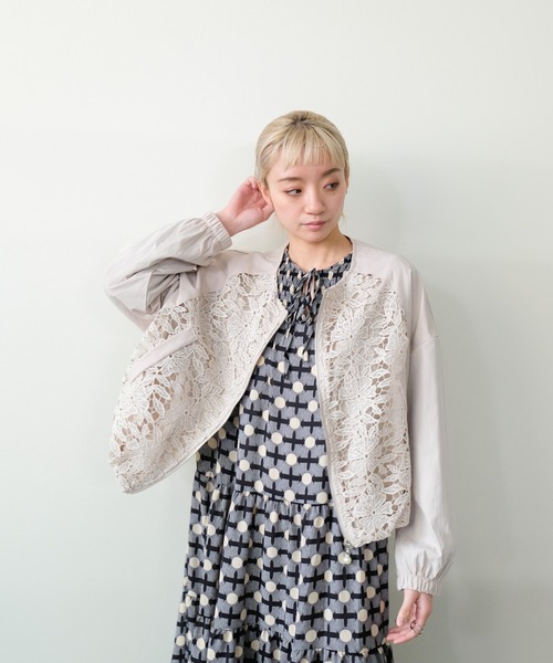 ★現在販売中新品★SYSORUS★レースジップブルゾン★ anana★ ブルゾン | SYSORUS